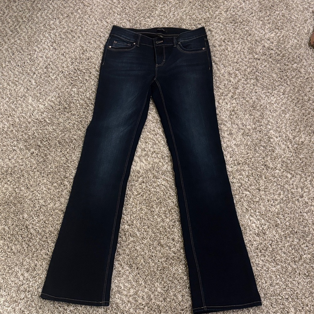 White House Black Market Dark Indigo Flare Jeans